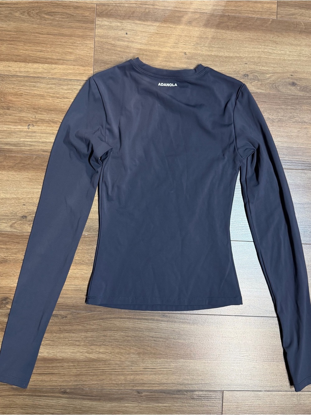 Adanola Long Sleeve Active Top in Black